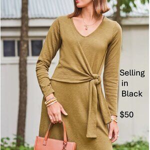 Black Deana Wrap dress from Spartina